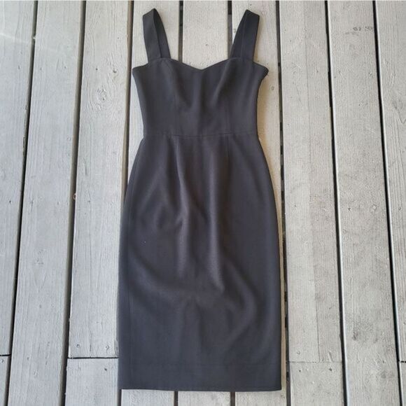 Dress The Population Black Nicole Midi Sheath Dress Sweetheart Bust Black Small - Picture 4 of 9